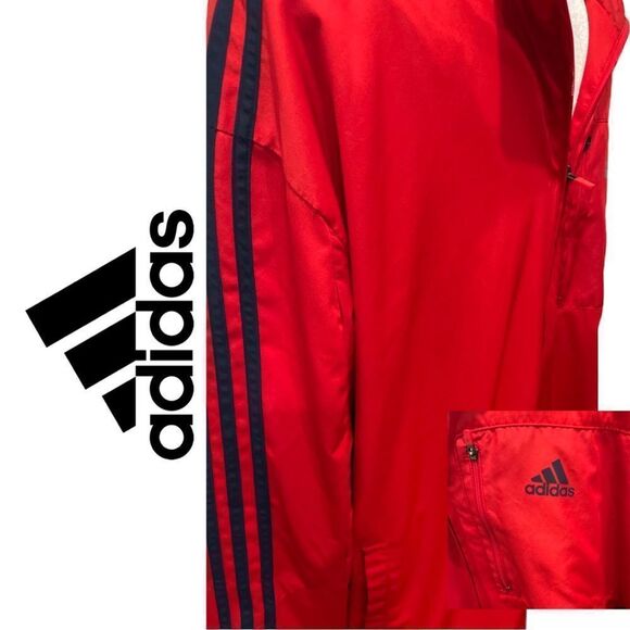 Adidas Men’s Big & Tall Red and Navy Blue Zip Jacket - Size 2XL - Picture 2 of 2